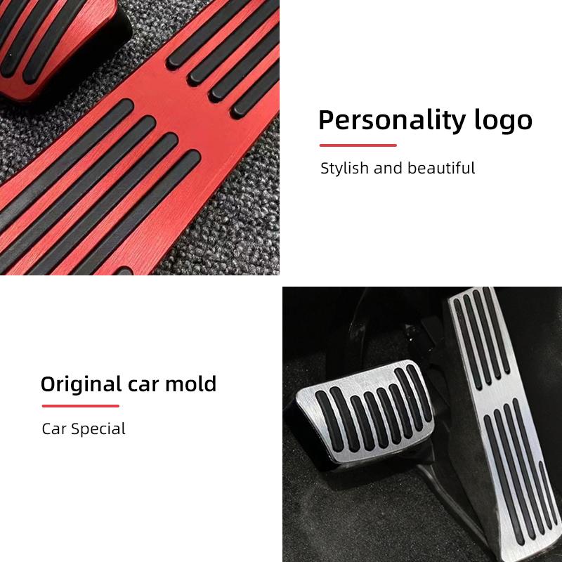 Hliníkové nožní pedály paliva plynový pedál plynové brzdy příslušenství krycí destičky pro Kia Carnival Sedona KA4 2022