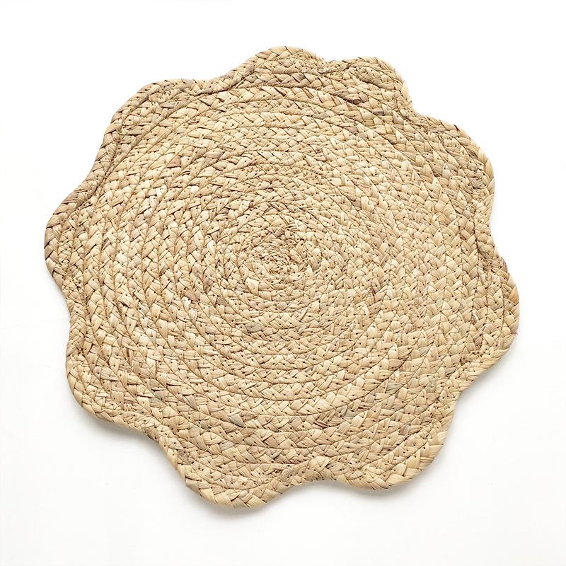 Bohemian Round Woven Straw Wall Decor for Bedroom or Dining Room