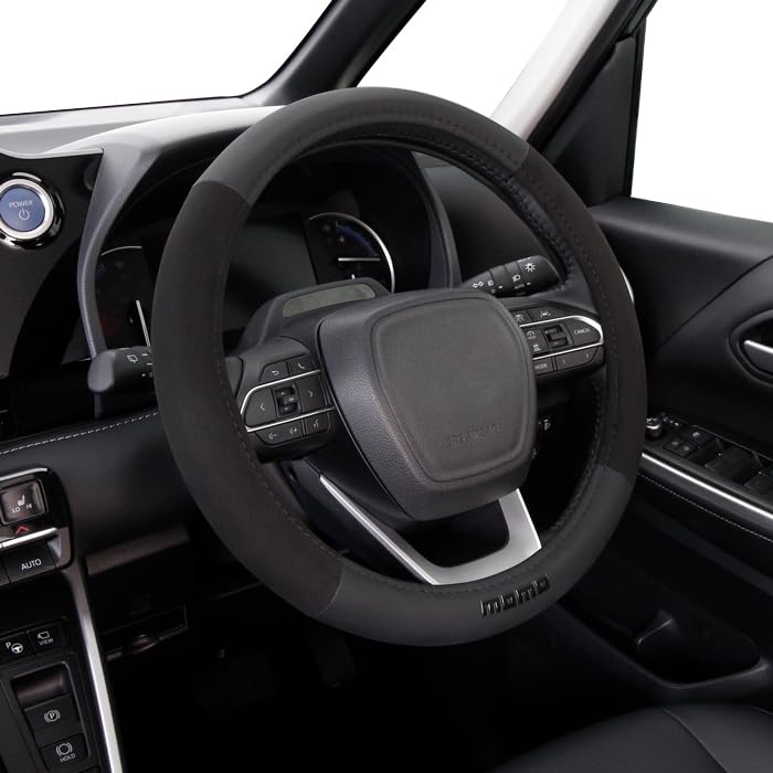 MOMO Easy Microfiber Black Edition Steering Wheel Size S for Kei Compact and Minivans Cover, (36.5-37.9cm), Cars, Cars,