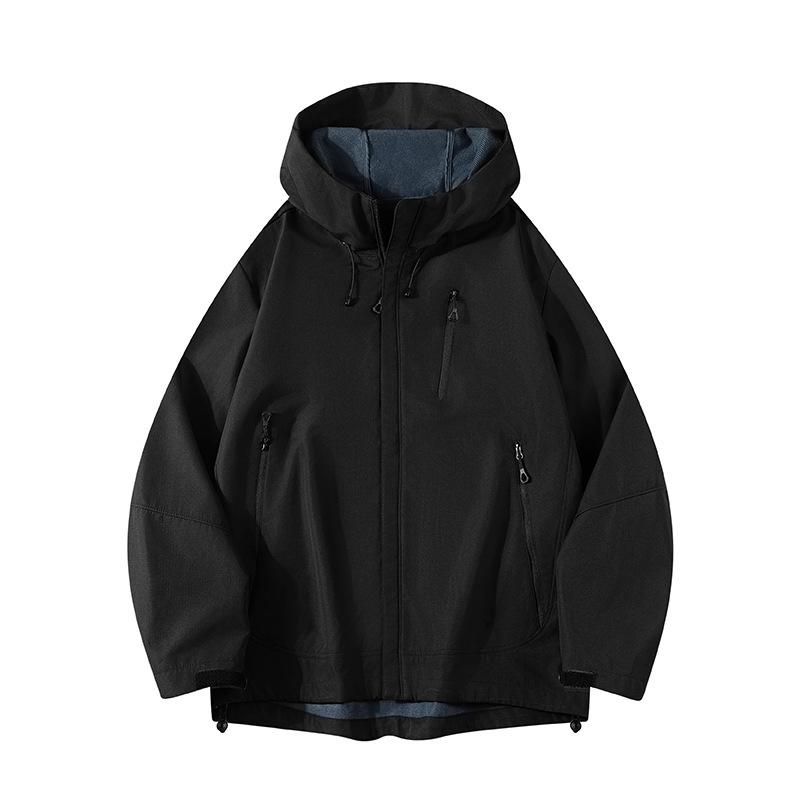 Outdoor Jacket Couples' Jacket Spring and Autumn New Soft Leather Hooded Mountaineering Jacket