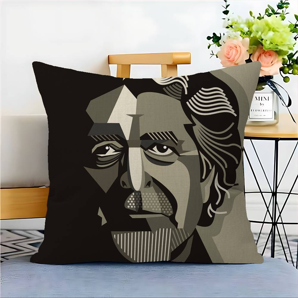 Spanish Musician Joaquin Sabina Office Cushion Pillowcase Car Cushion Cover45X45Cm Lumbar Pillowcase Sofa Pillowcover