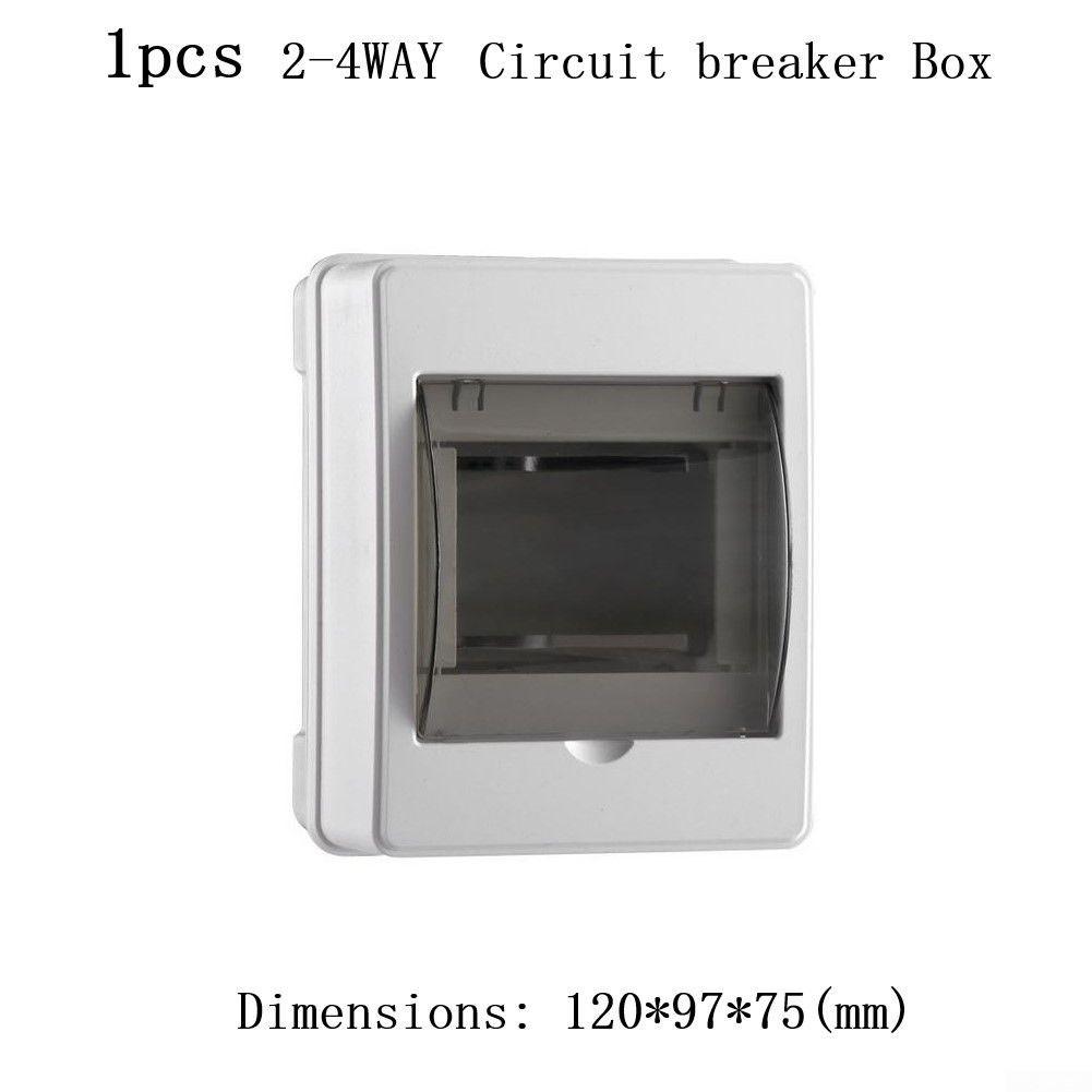 Distribution Box 2-4 Circuit Breakers Easy To Install MCB Power Plastic Junction