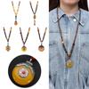 Vintage Ethnisch Schmuck Party Handgefertigt Buddhistische Mala Holzperle Horn Fisch Anhänger Nepal Halskette