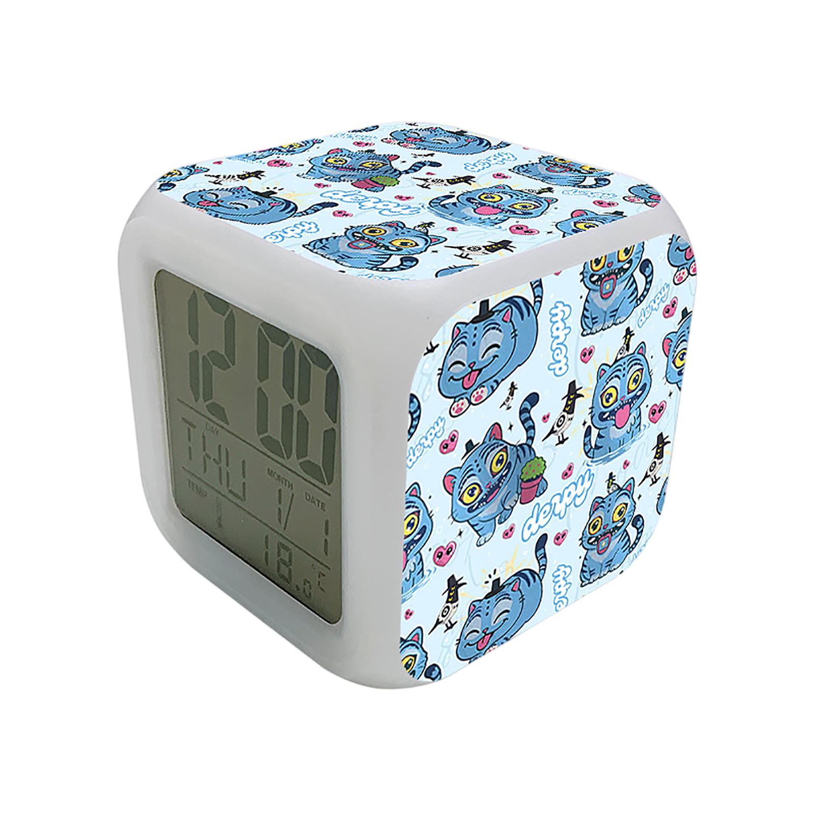 

Детский цифровой будильник с ночником, прикроватный светодиодный дисплей времени One Size