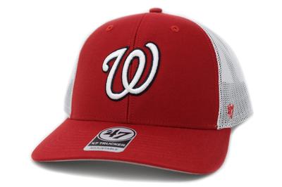 47 Brand Mesh Cap MLB National League Washington Nationals Trucker Cap Free Size