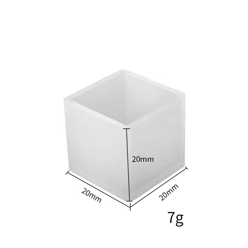 Multi-Size Cube Crystal Glue Mold: Anti-Deformation DIY Mirror Square Ornament Mold
