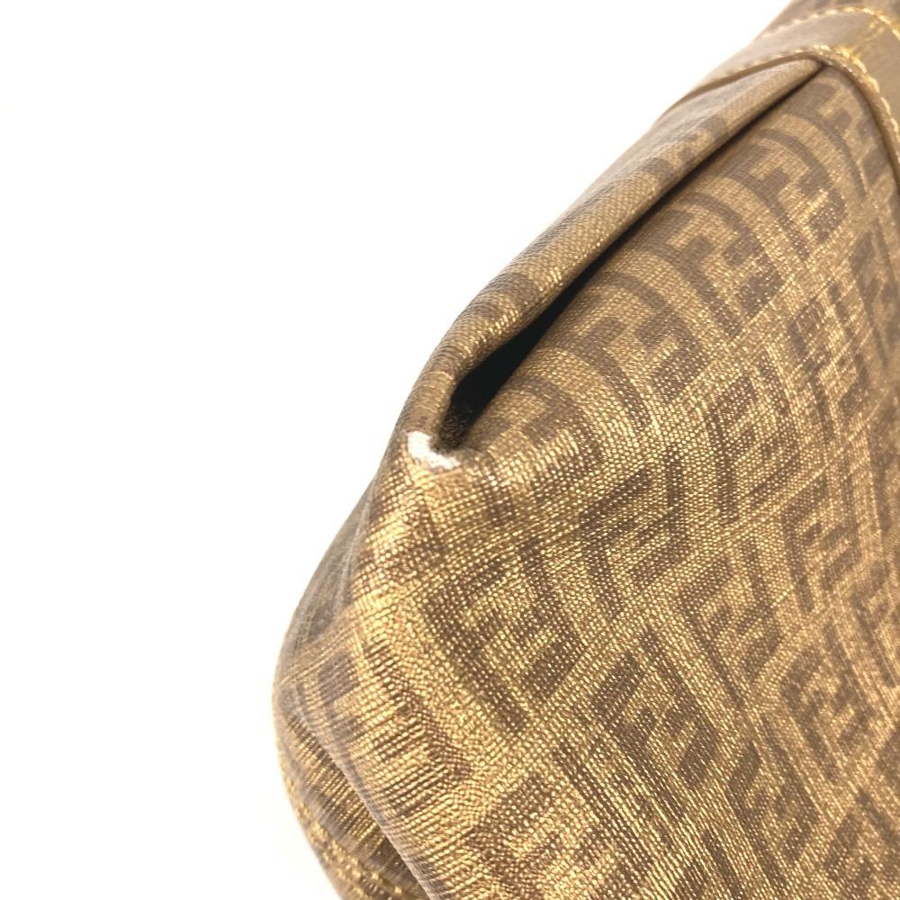 FENDI 8BH238 Zucca Zucchino Logo Bag Tote Bag Shoulder Bag PVC/Leather Gold