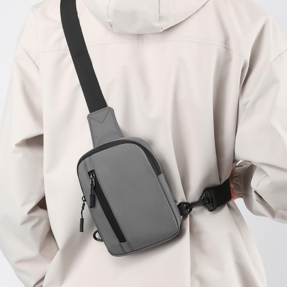 Adjustable Strap Male Waist Bag Fitness Shoulder Bag Leisure Sports Chest Bag  Business