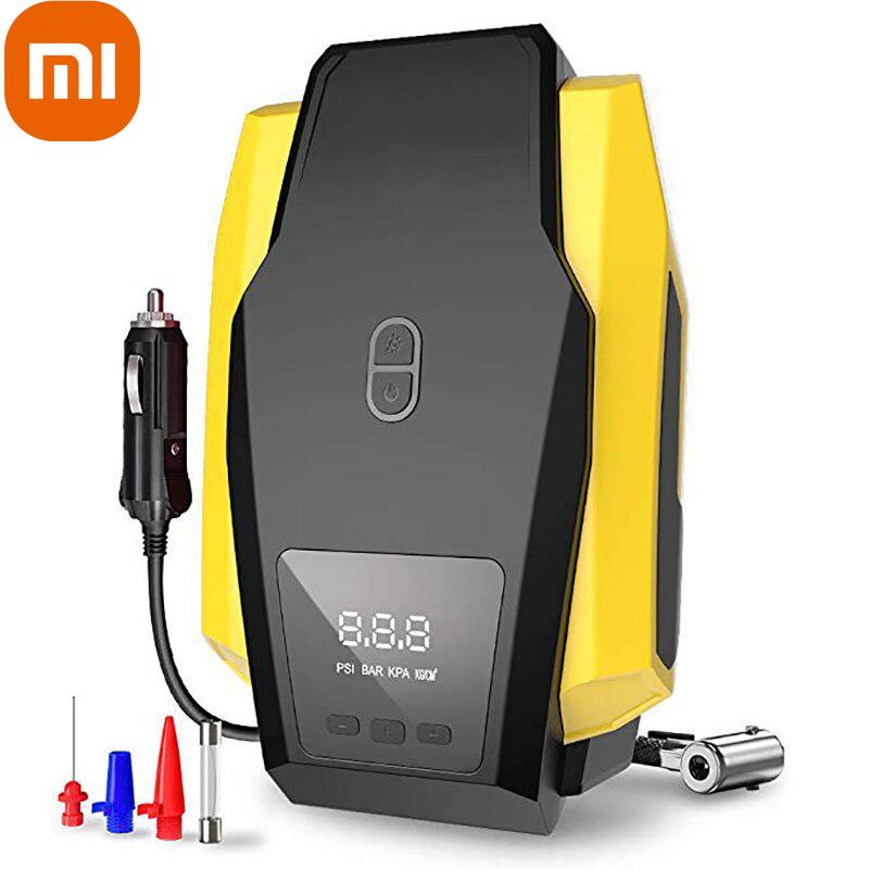 

Автомобильный воздушный компрессор Xiaomi, портативный воздушный насос со светодиодной подсветкой, цифровой накачиватель шин, велосипедный мини-электрический надувной шиномонтаж