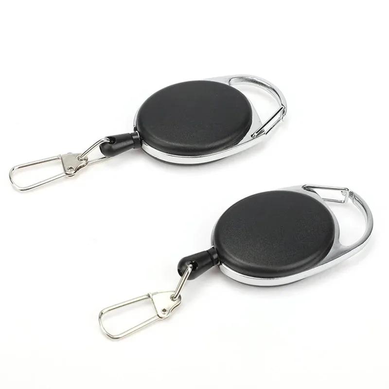 1-20 Stück Einziehbarer Ausweis-Cliprolle Zinklegierung ABS-Kunststoff ID-Lanyard Namensschild Karten-Ausweishalter Rollen Rückholband Schlüsselanhänger