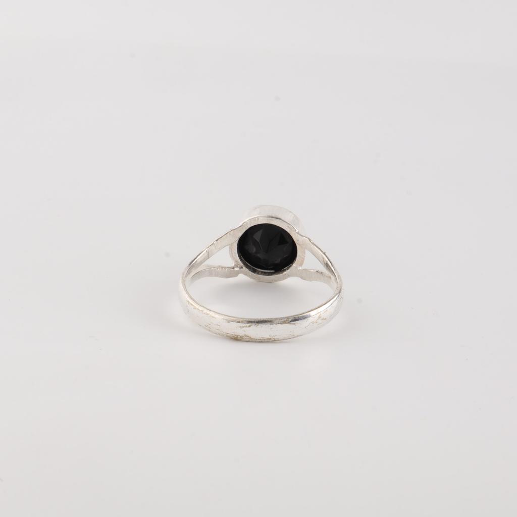 Black Onyx Gemstone Sterling Silver Ring, 925 Sterling Silver Elegant Women Ring, Statement Onyx Ring, Handmade Jewelry RR-83-18
