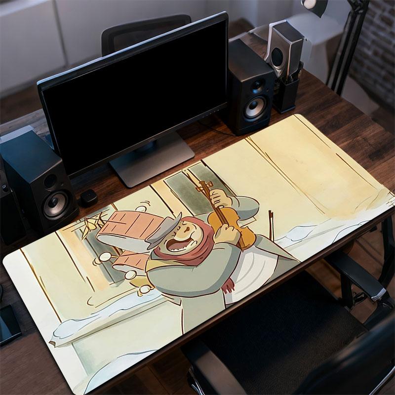 Ernest & Celestine Mouse Pad, Large Gaming Desk Mat, Non-slip XXL Mousepad for Laptop & Tablet, Mini PC Playmat with Stitched Edges