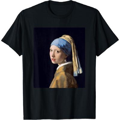 Girl with a Pearl Earring Vermeer Fine Art Painting Feminine T-Shirt