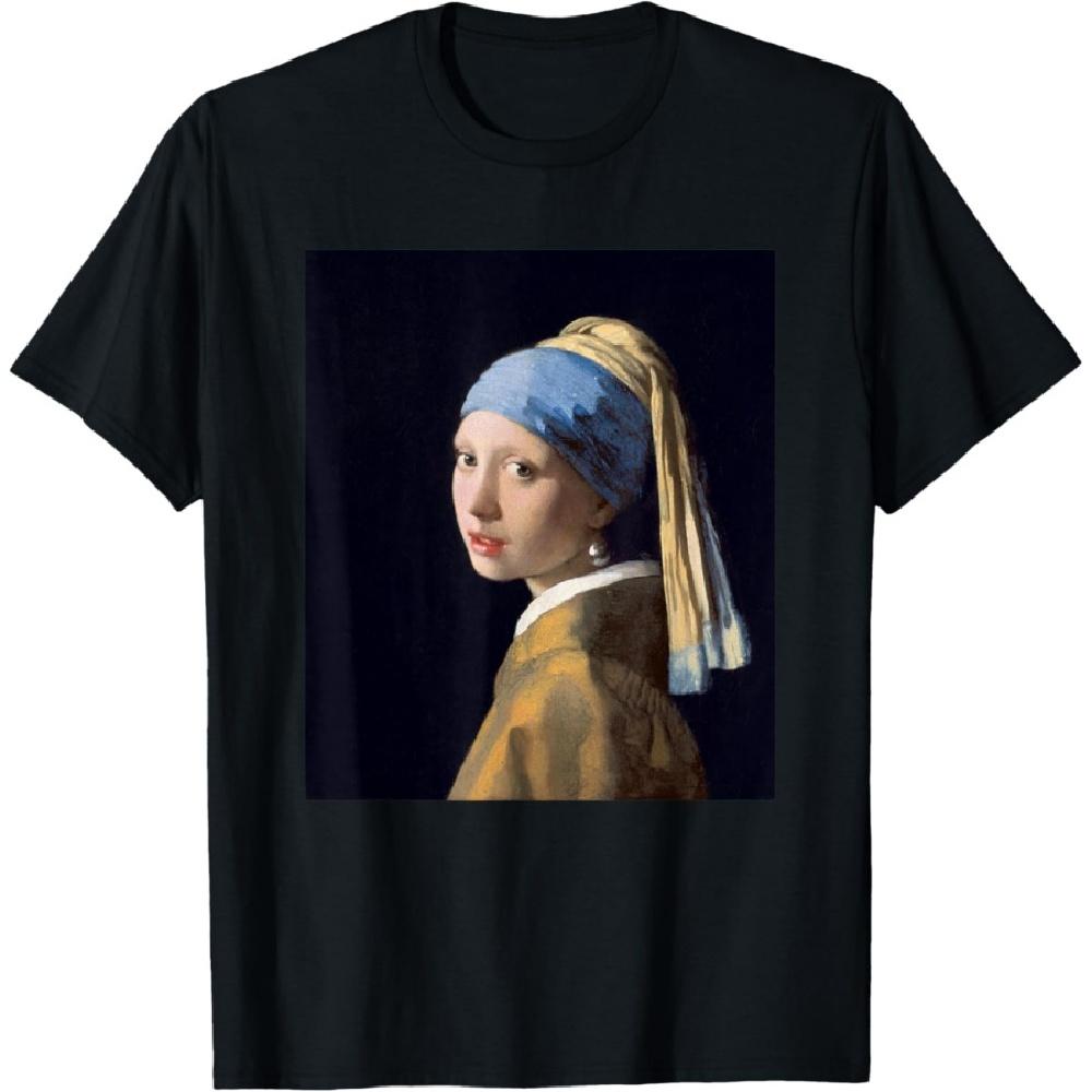 Девушка с жемчужной сережкой Вермеер Картина Fine Art Женская футболка S