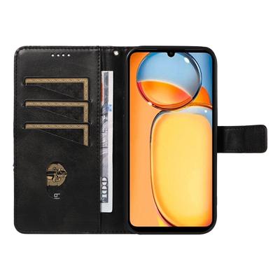 Pro Xiaomi Redmi 13C 5G/13C 4G/13R 5G/Poco C65 4G/Poco M6 5G Pouzdro PU Kůže Stojánek Kryt na Telefon Geometrické Linie