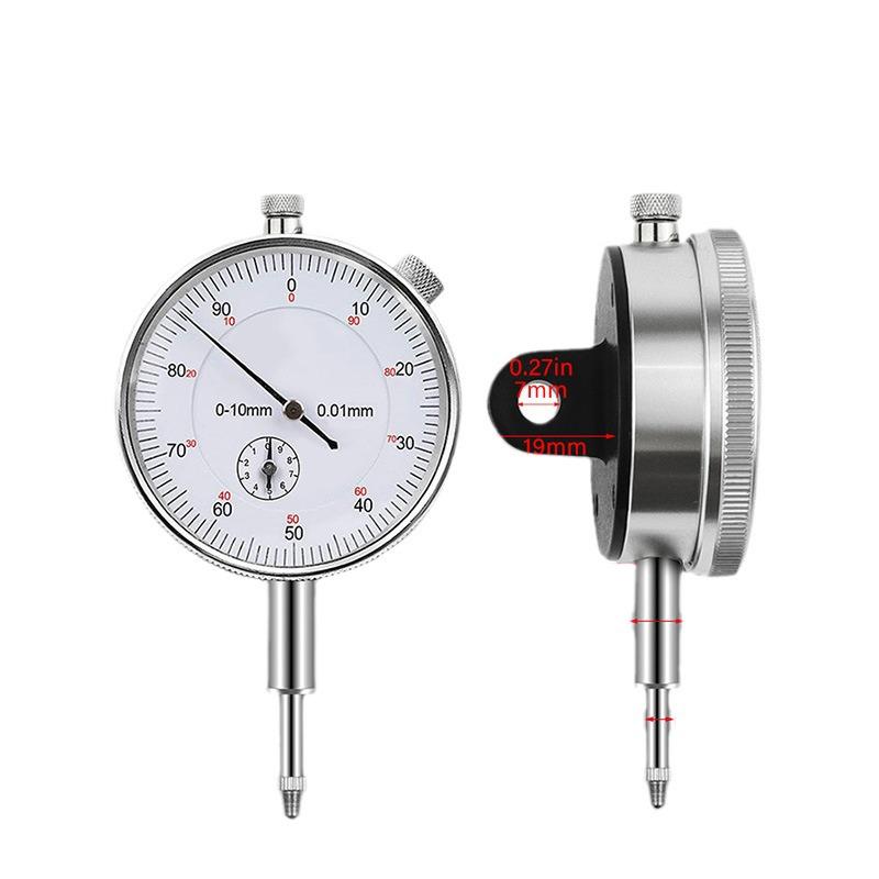 Mechanical Pointer Dial Indicator 0-10mm, Precision Gauge with 0.01mm Accuracy Calibration