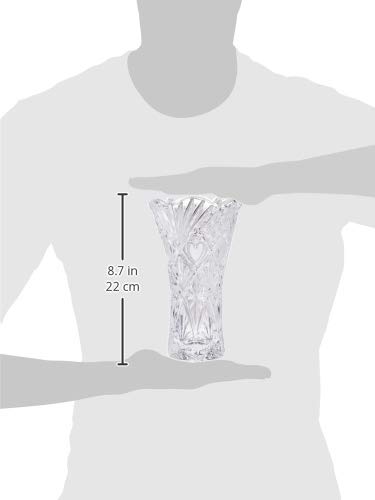 NARUMI Glassworks Flora Clear Vase, 20cm, Mother's Day Gift, Gift Boxed (GW8000-69200)