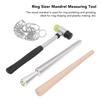 Ringgrößen-Set Aluminium Fingergrößenmesser Polierholz Dorn Gummihammer US-Größe Ring-Set für Schmuckherstellung