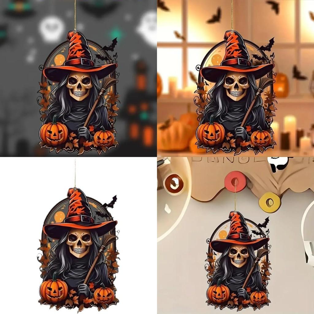 Car Decor Acrylic Pumpkin Pendant For Halloween Party Vehicle Ornament