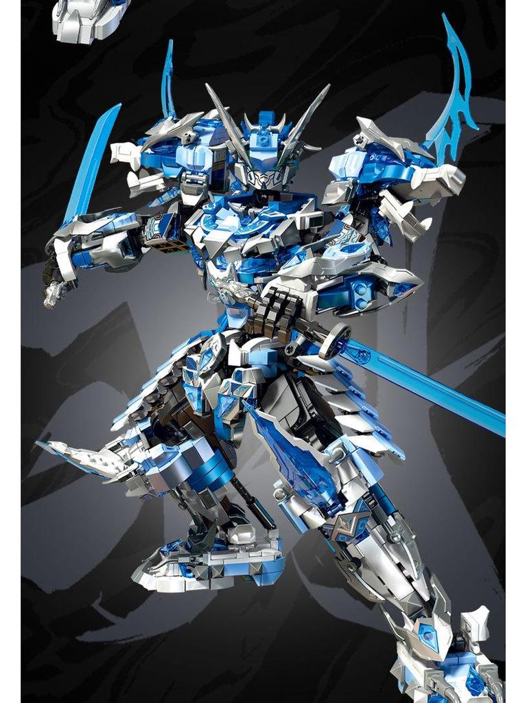 Yue Yi Black Tiger Zhao Yun & Guan Yu Mecha Three Kingdoms Building Blocks Toy