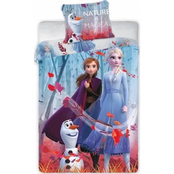 Duvet Cover Set - HOMEROKK - Frozen - 140x200 Cm - Fitted Sheet 90x190 - 100% Cotton