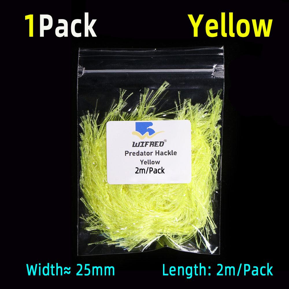 2M/Pack Predator Hackle Single-Sided Chenille Predator Hackle Fly Tying Material For Streamer Bodies Trout Pike Muskie Predators Fishing Lures