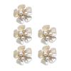 1/2/5Pcs Floral Rhinestone Pearl Button Cover Decorative Clip For Shirts And Dresses Easy Installation Fashion Accessory Gift