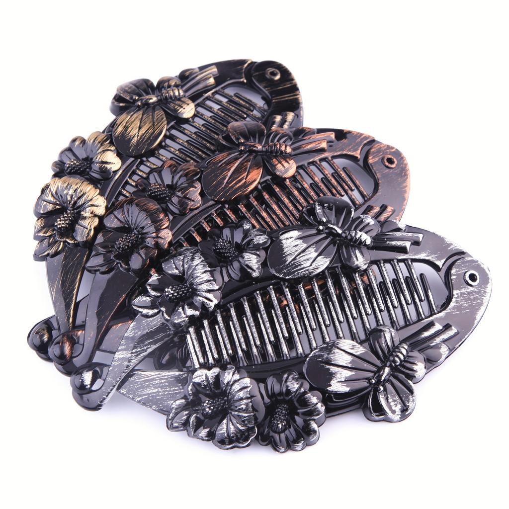 Retro Fish-Shaped Hair Clip, Bohemian Hairpin, Banana Clip, Barrettes, and Hair Styling Accessories for Ladies.