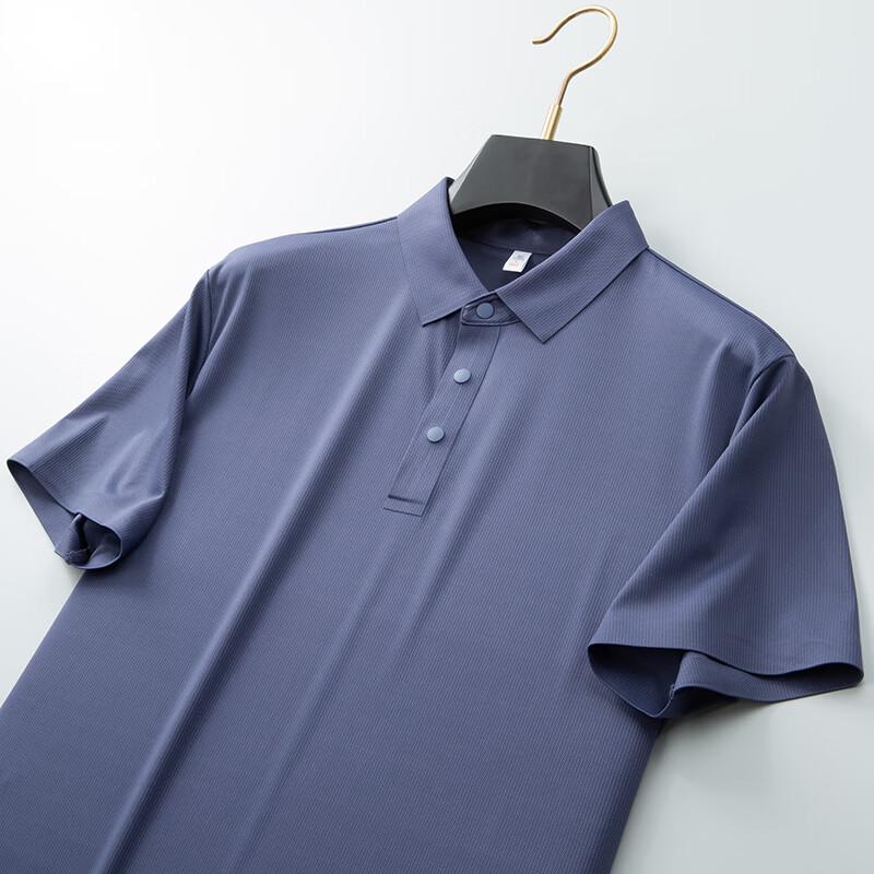 Dibinze Men's Plus Size 10A Antibacterial Breathable Polo Shirt