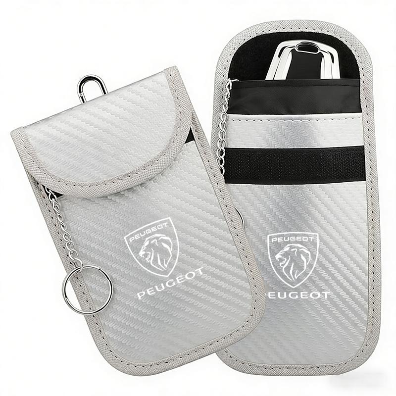 1pc Car Key Case Signal Blocker Bag RFID Shielding Y Pocket For Peugeot 206 307 308 207 3008 208 407 508 2008 5008 301 Citroen DS