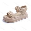 Damsportssandaler Sommar 2025 Nytt Mode Casual Platta Sandaler Damer Bekväma Utomhus Plattforms-Strandsandaler Grossist