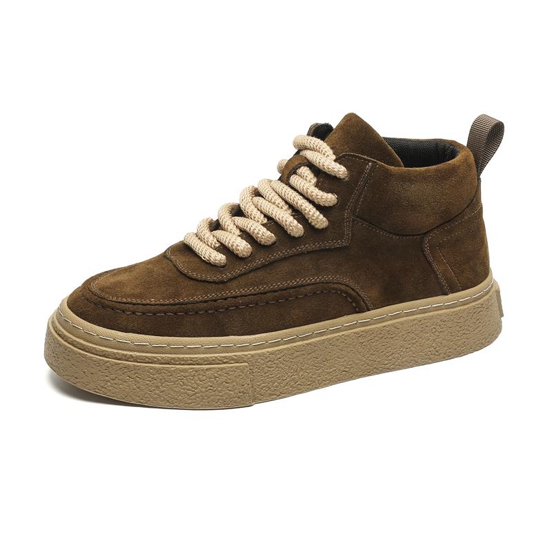 

Мужская обувь из натуральной кожи Нового дизайна Универсальная повседневная обувь Легкие кроссовки для ходьбы Дышащие ботильоны Уличные кроссовки 44 хаки