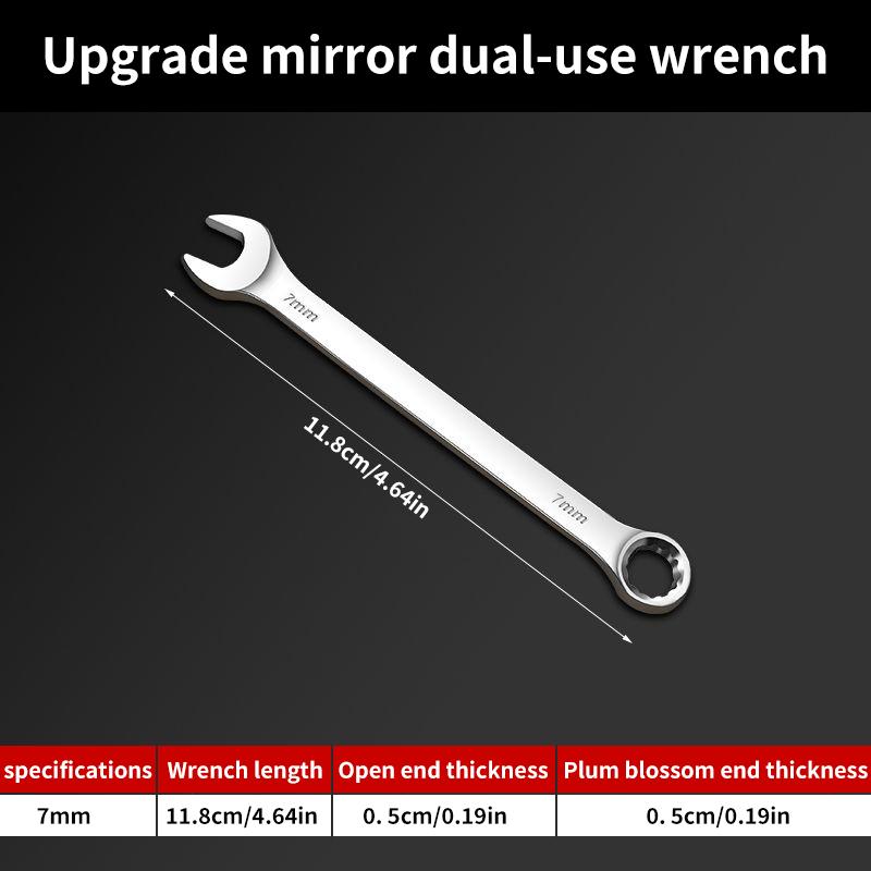 Adjustable Wrench Set, Metric Spanner, Open End & Combination Wrench for Auto & Bicycle Repair