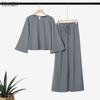 Women 3/4 Sleeve Blouse and Pants Casual Two Piece Suit Sets