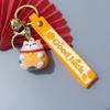 3D Soft Rubber Cartoon Lucky Cat Keychain