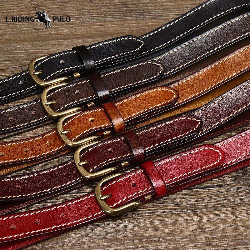 Retro Trend All-match Stitching Decorative Belt for Women Pure Cowhide Hot Jeans Belt