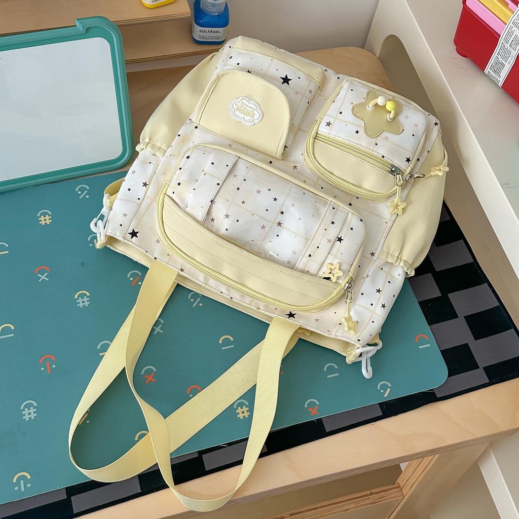 Schoolbagins College Style Cute Large Capacity Casual Backpack Female High School Student Junior High School Student Class School Bag Make-up Bag