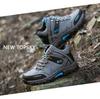 Plus Size High-Top Men's Hiking Shoes - Warm, Non-Slip, Velvet-Lined, For Autumn/Winter Outdoor Trails