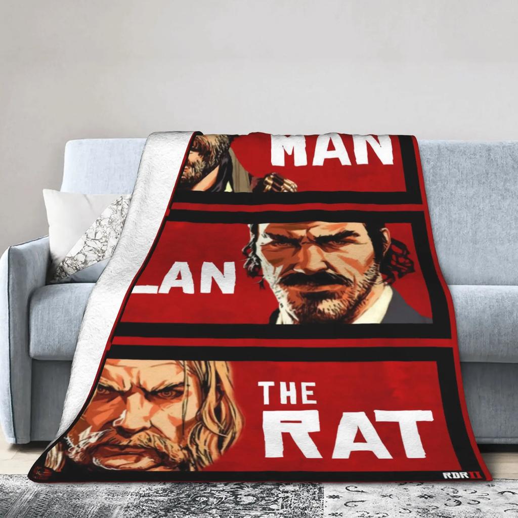 RDR Video Game Inspired Soft Warm Blanket for Bedding Throws Home Decor Perfect for Autumn Kids and Fashionable Bedspread Use
