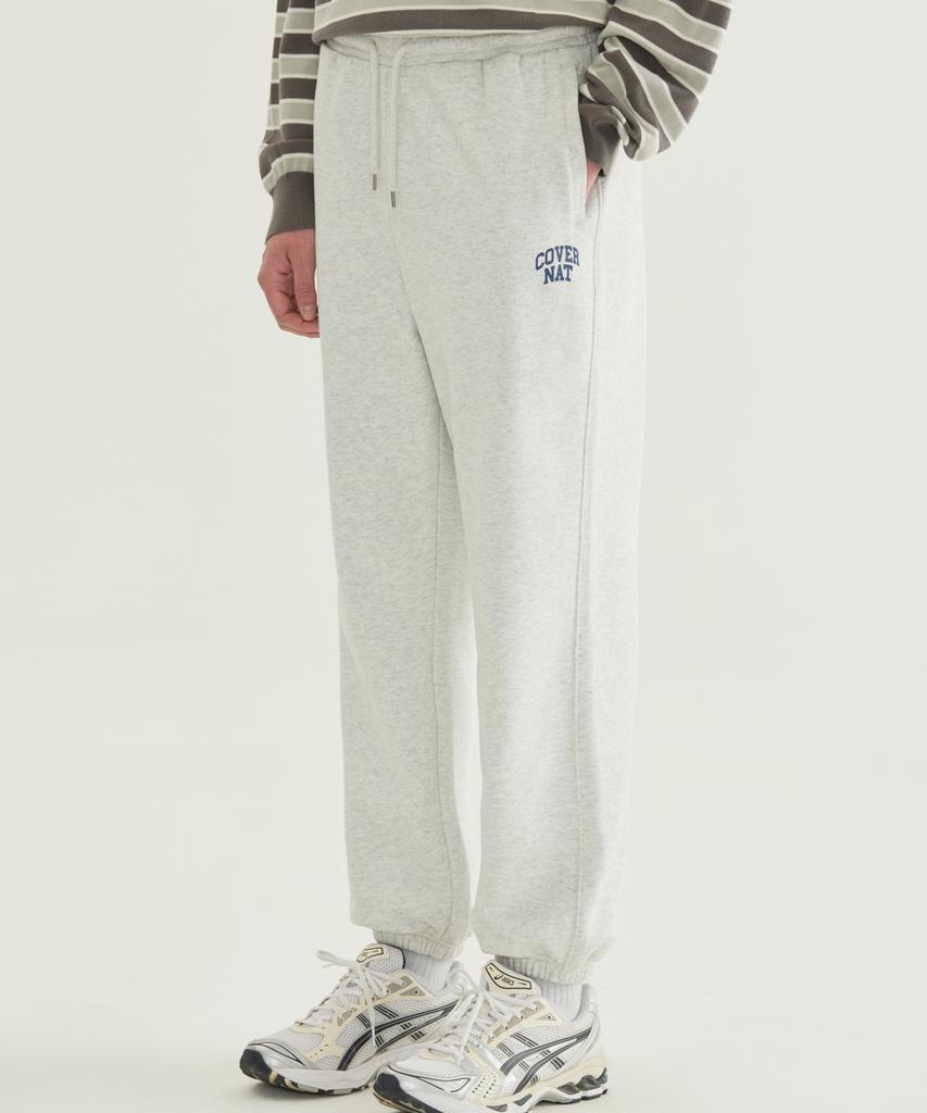 COVERNAT Arch Logo Regular Jogger Sweatpants Heather Grey