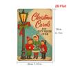 [2D Flat] 1pc 20.32x30.48cm Vintage Christmas Carol Sign | Aluminum Metal - Rustic Festive Scene Wall Decorations, Vintage 1958