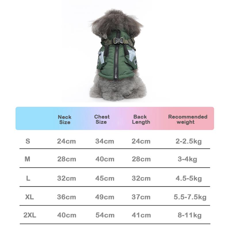 Dog Winter Winter Coat Pet Warm Cotton Jacket for Small Medium Dogs Puppy Windproof Waterproof Cold Weather Clothes Pet Outfit