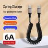 6A Retractable Car Data Cable - Super Fast Charging for Huawei & Apple, Perfect for Car & Motorcycle