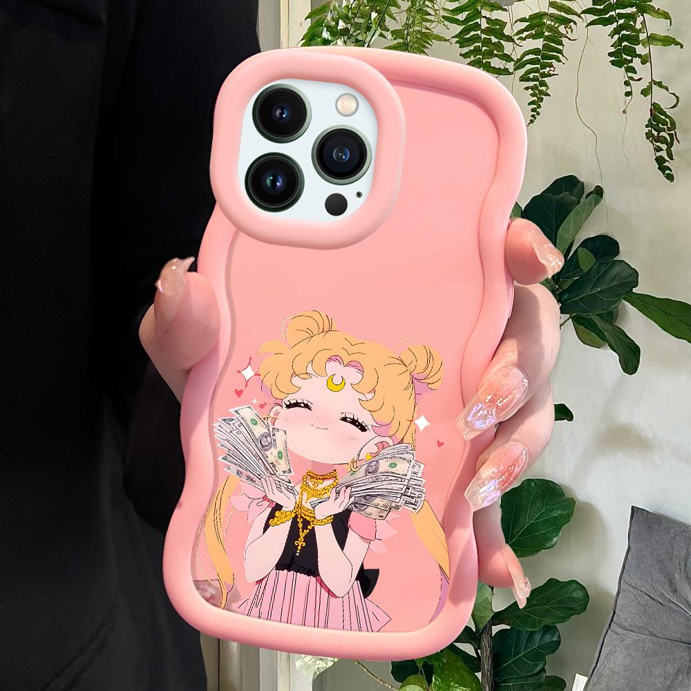 

Чехол для телефона Rich Girl Pattern для iPhone 11 12 13 14 15 Pro Max 6 6S 7 8 Plus Xs Wave Edge, противоударный защитный резиновый чехол iPhone 8 Plus розовый