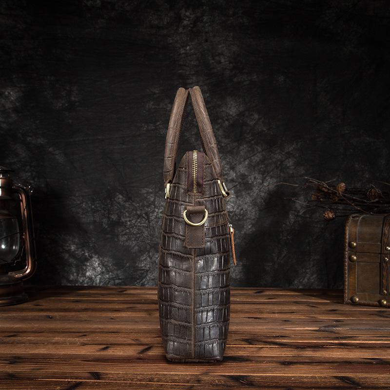 Herren Echtleder Büro Maletas Business Aktentasche 15,6" Laptoptasche Attache Portfolio Bag Messenger Bag
