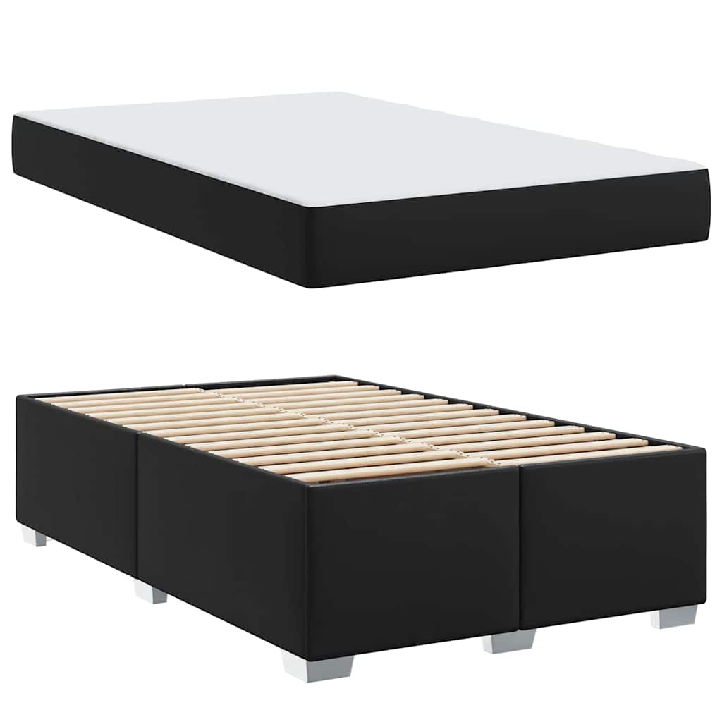 Bed Frame with Mattress Black 120 X 190 Cm Fabric