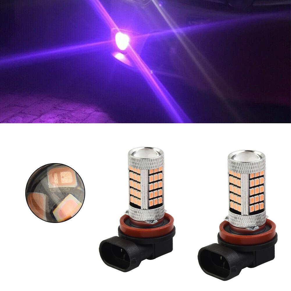Pink Purple H11/H8 LED Fog Driving Lights  for DRL Bulbs Car Accessories