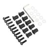 M5 Motorcycle Windshield Bolts Nuts Gaskets Set Aluminum Alloy Rubber Replacement for Suzuki Black