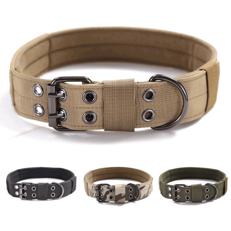 Nylon Wear-Resistant Adjustable Dog Collar for Medium To Large Dogs - Tactical Outdoor Training Collar