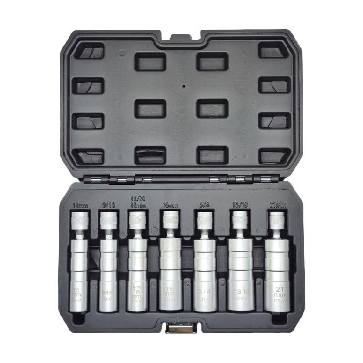 

14mm 16mm 18mm 21mm Magnetic Sparks Plug Socket Set 3/8 Drive Universal Joint Thin Wall Design for Various Wrenches 1